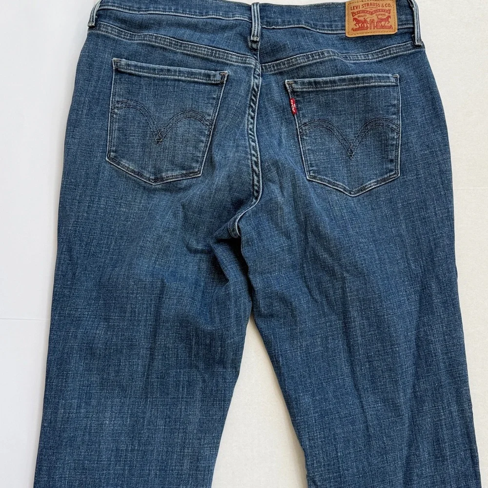 Levis Jeans 505 Straight Style Embroidered Floral Pockets Denim Blue size 30 - Picture 9 of 13